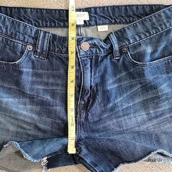 J. Crew Factory Frayed Hem Jean Shorts - Size 4 - Picture 9 of 10